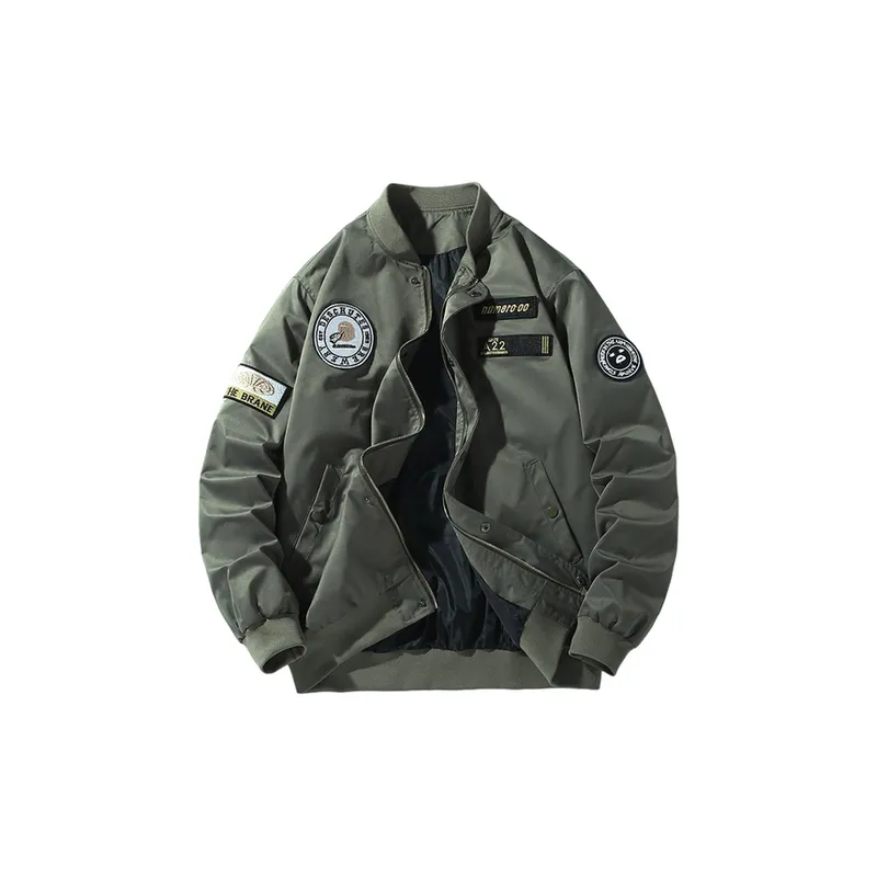 New Large Size Bomber Jacket Spring And Autumn Fashionable Handsome Casual Plus Weight Plus Size Coat-0