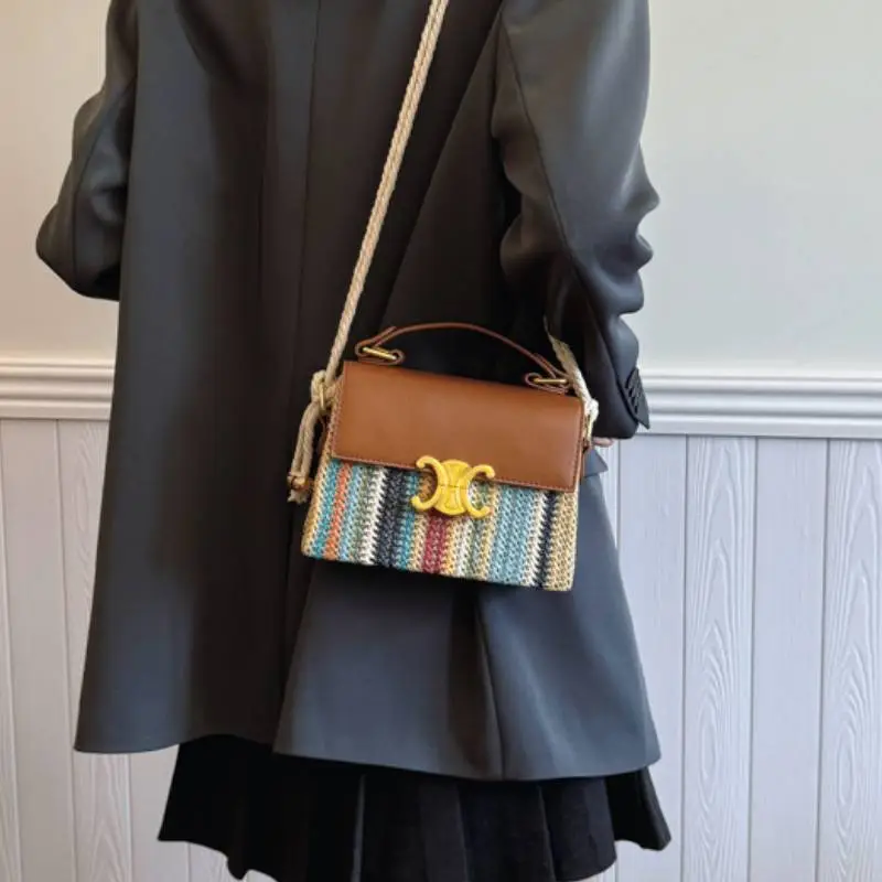 Fashion Contrast Color Handbag Women-10