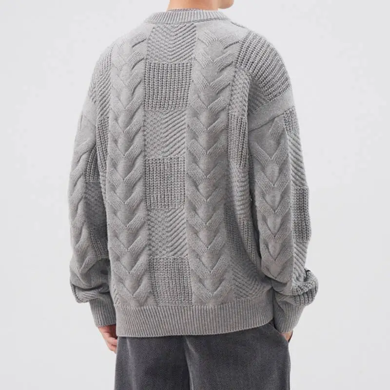Retro Loose Cotton Sweater-3