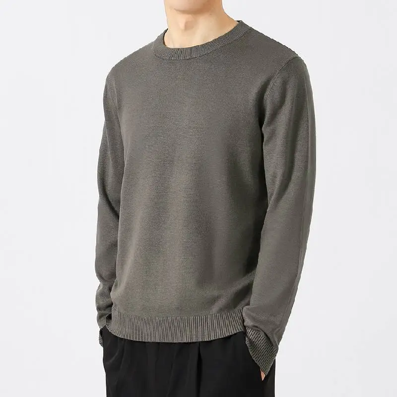 Plain Warming Blended Synthetic Fabrics Sweater-2