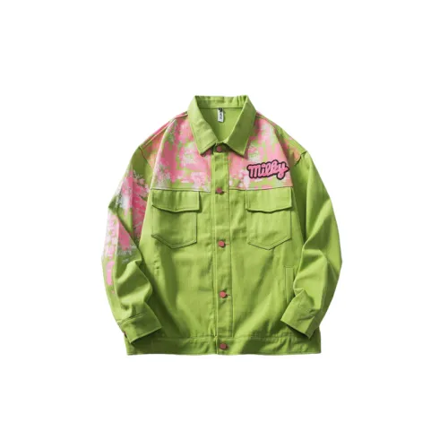 Letter Embroidered Tie Dye Jacket