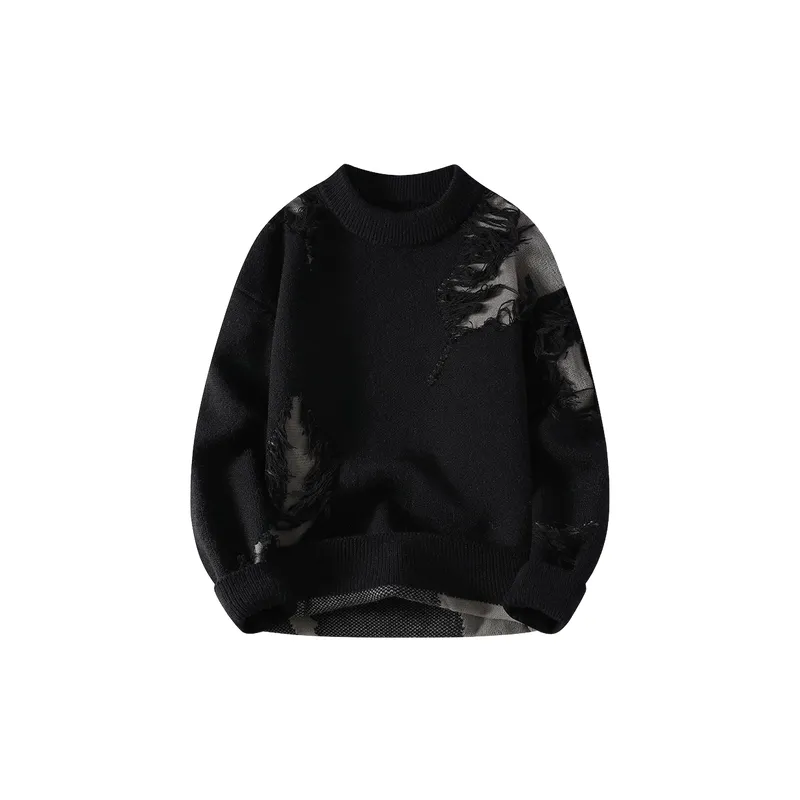 Loose Ripped Sweater-2