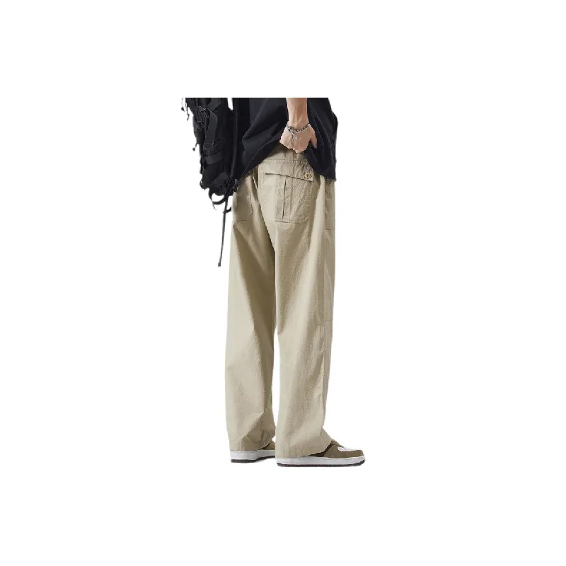 Casual Loose Cotton Cargo Pants-3