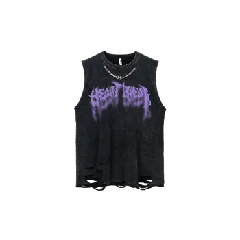 Retro Loose Cotton Blended Fabric Vest