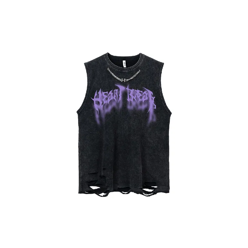 Retro Loose Cotton Blended Fabric Vest-0
