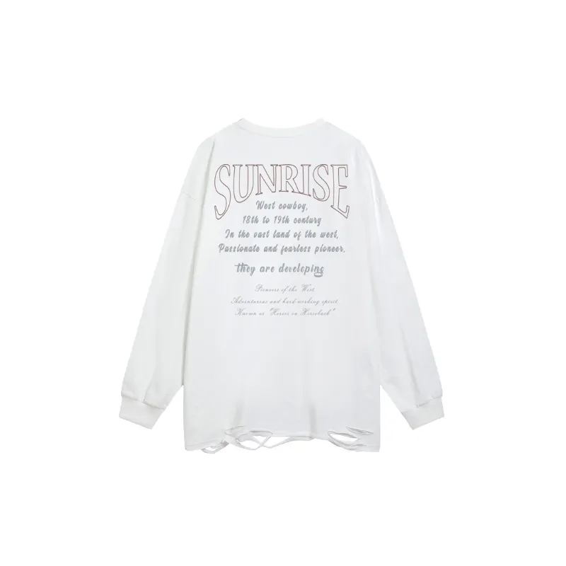 Washed Loose Long Sleeve Sweatshirt-5