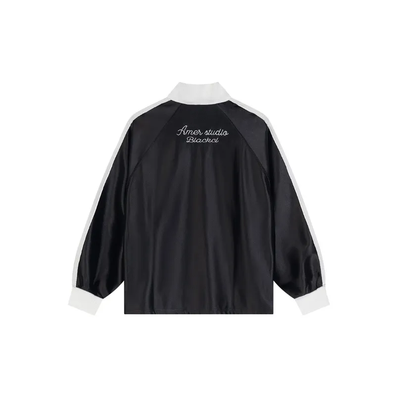 Retro Letter Loose Polo Shirt-3