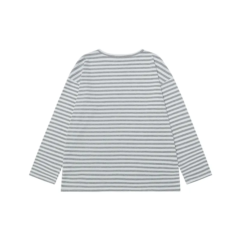 Casual Striped Cotton T Shirt-1