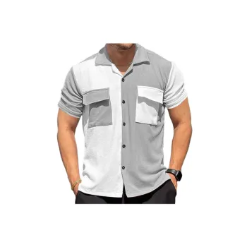 Contrast Color Casual T Shirt