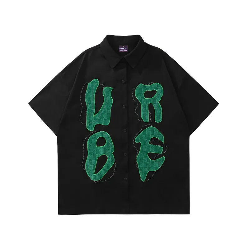 Contrast Color Tie-Dyed Long-Sleeved Casual Shirt - Versatile Loose Plaid Style swag OOTD-0