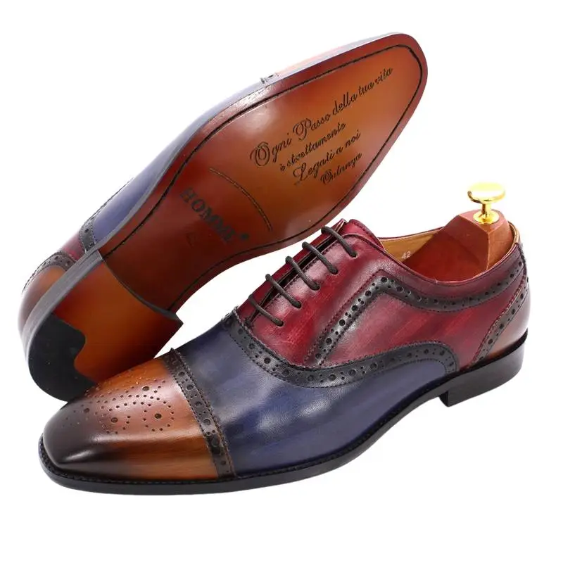 Casual Contrast Color Dress Shoes-2