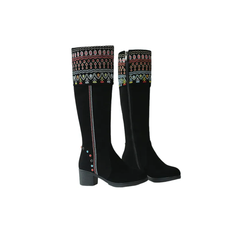 Retro Trendy Knee High Boots-2