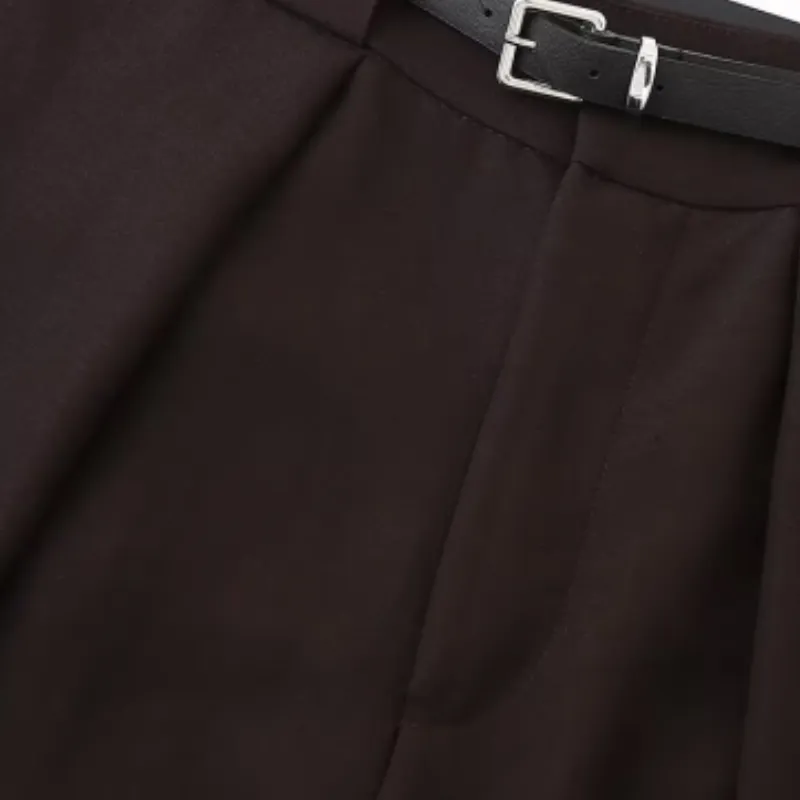 Simple Basics Polyester Casual Pants Women-2