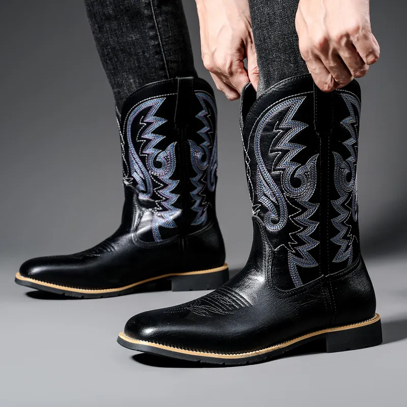 Fashionable Embroidered Knee high Boots-1