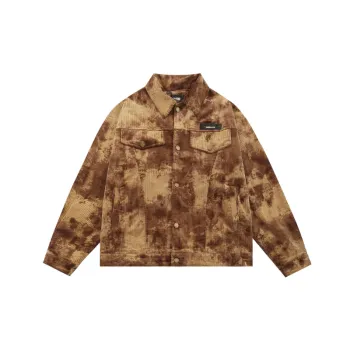 Tie Dye Gradient Retro Corduroy Jacket