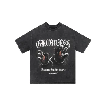 Distress Washed Cotton T Shirt