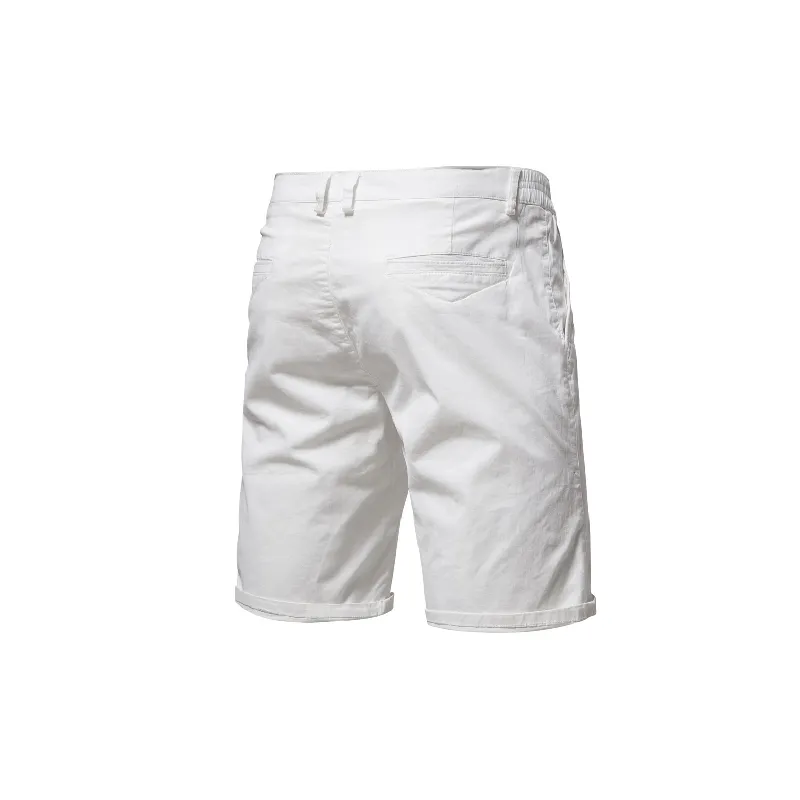 Simple Plain Cotton Casual Shorts Unisex-2