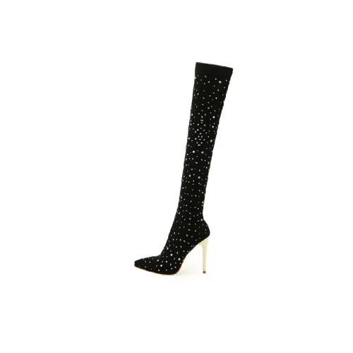 Fashion Rhinestone Thigh High Boots