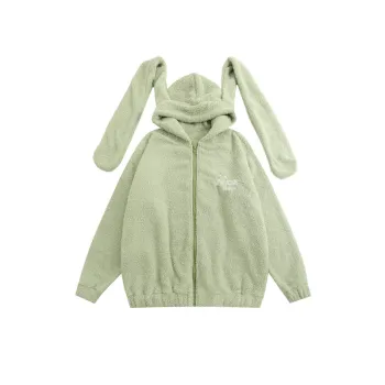 Autumn New Style National Fashion Simple Loose Lazy Style Rabbit Ear All match Hoodie