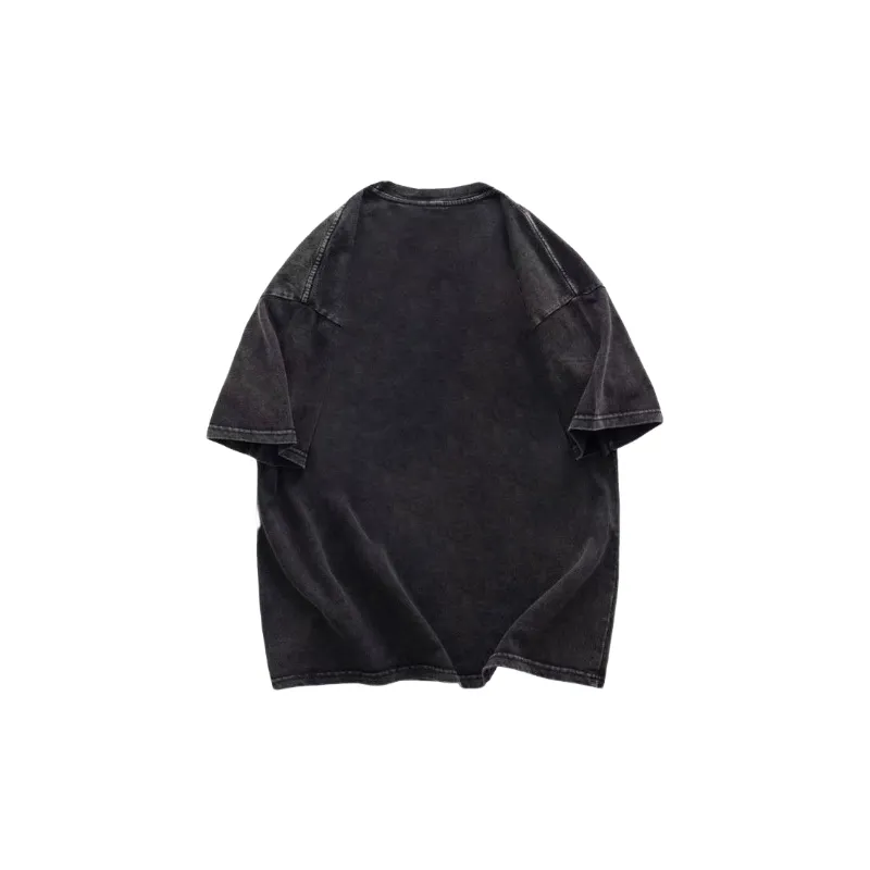 Street Loose Washed Cotton T Shirt-1