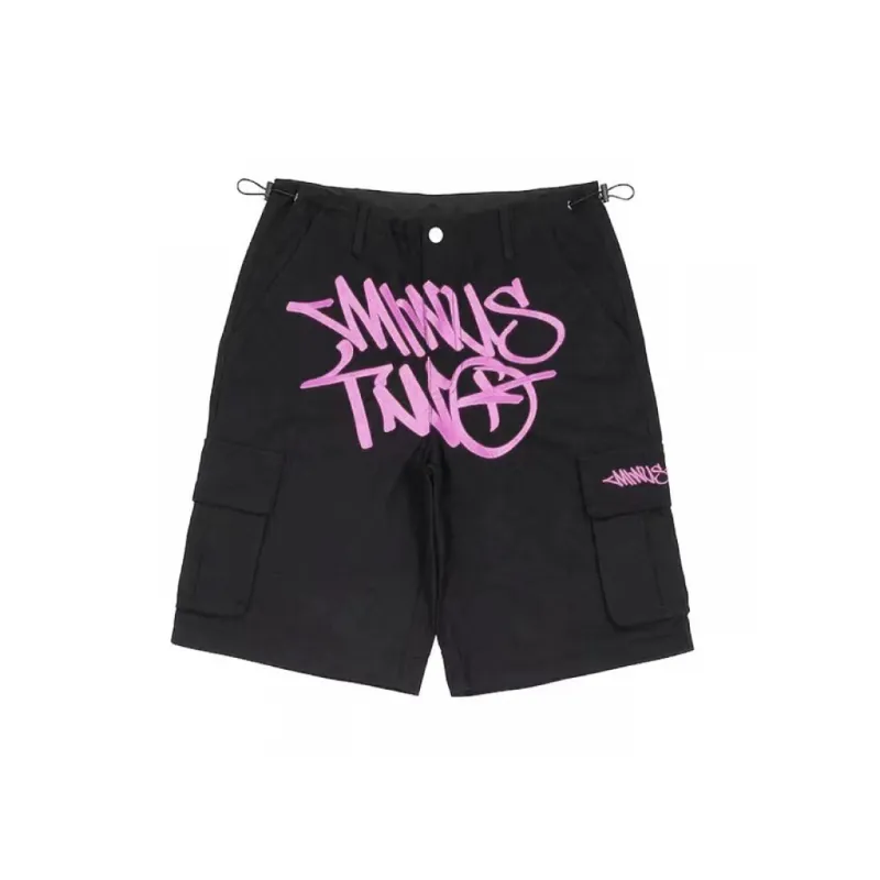 Retro Two Pockets High Waisted Straight Shorts-5