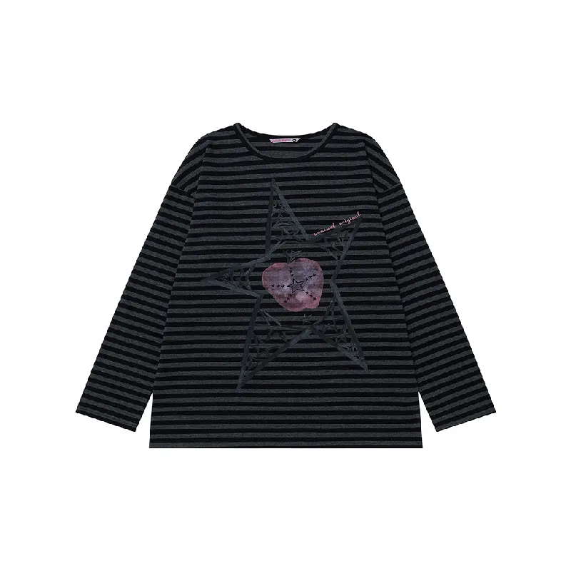 Casual Striped Cotton T Shirt-4