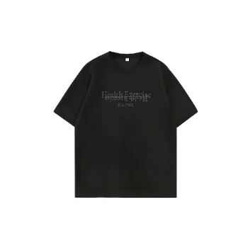 Plain Letter Polyester T Shirt