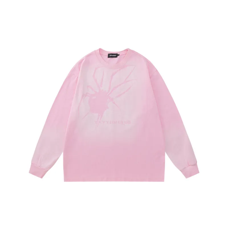 Long Sleeve T shirt Old Dark Spider Crewneck-2