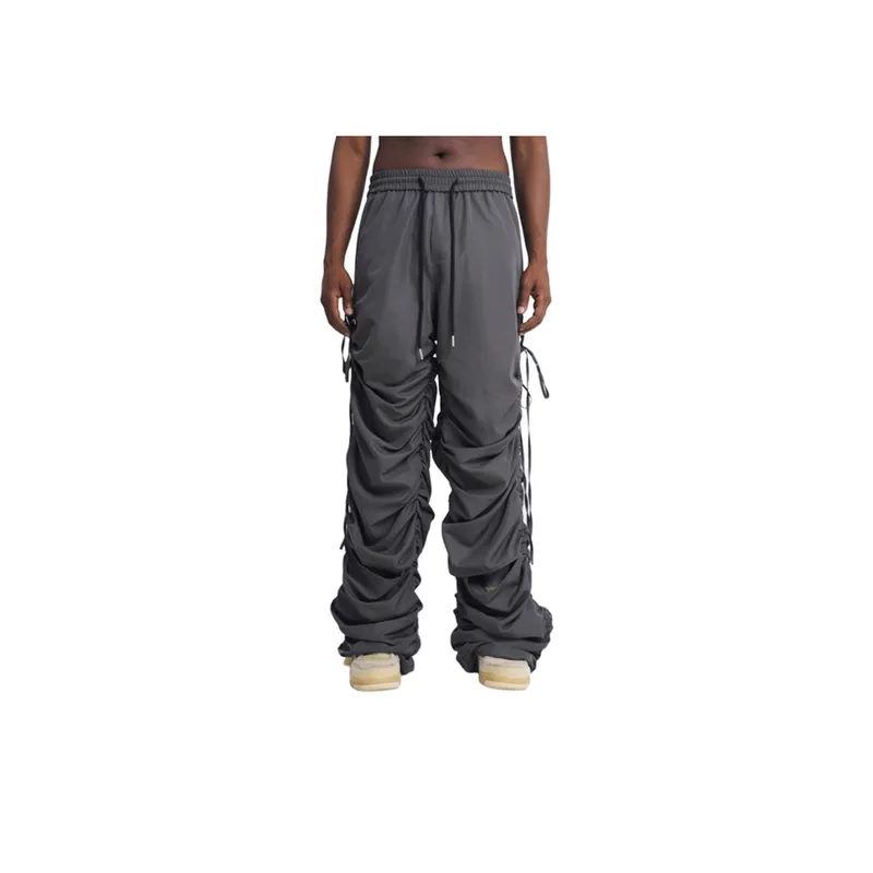 New Y2k Style Casual Trousers With Loose Drawstring-0