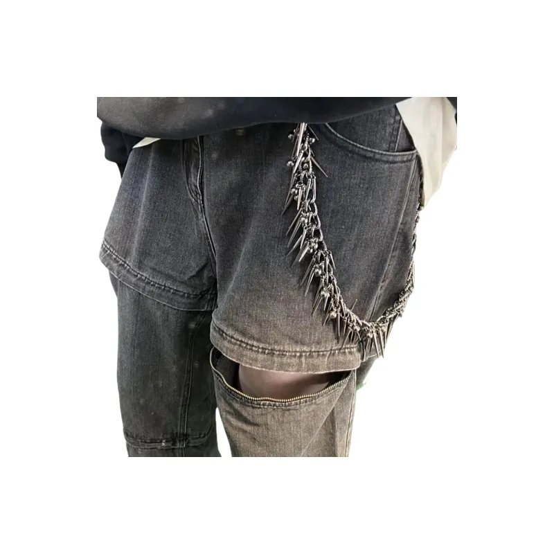 Retro Distress Pantss Chain-2
