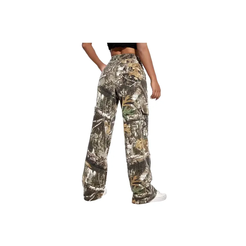Fashionable Loose Denim Cargo Pants Unisex-1