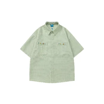 Funky Plaid Cotton Shirt Unisex