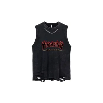 Retro Washed Waistcoat Loose Vest