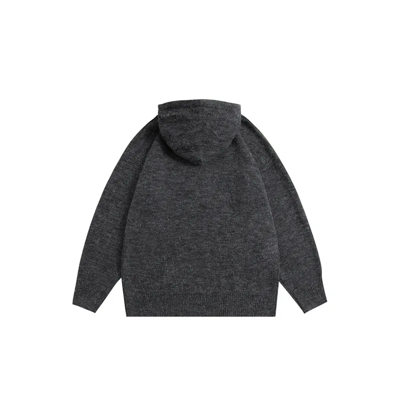 New Trendy Brand Jacquard Star Color mixed Fringe Loose Hoodie-5