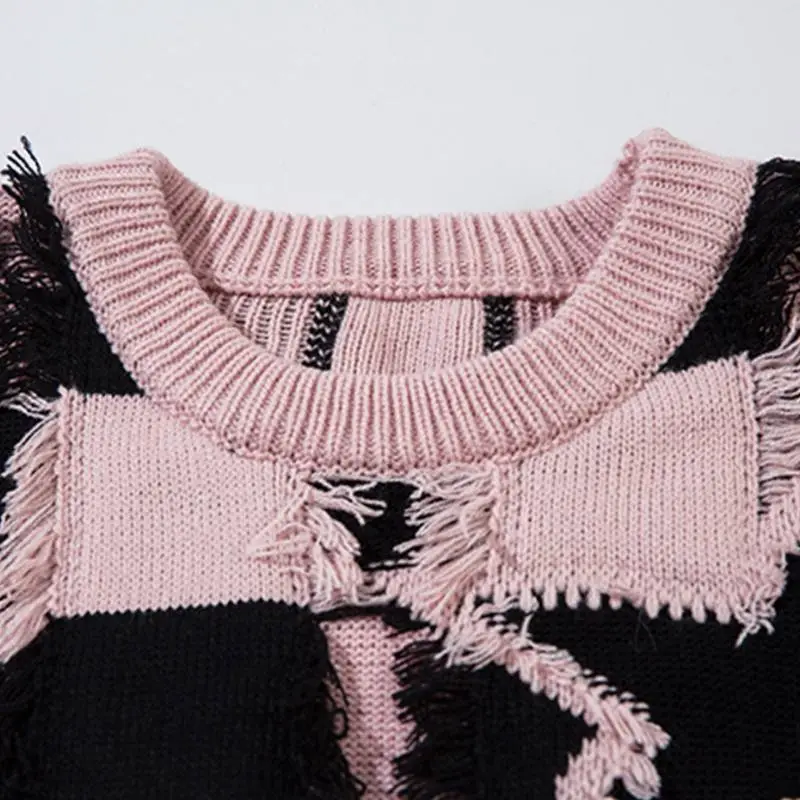 Striped Loose Sweater-4