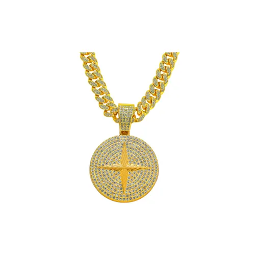 Full Diamond Star Pendant Necklace