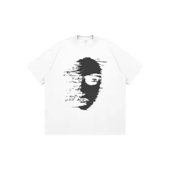 Loose Retro Portrait Print T Shirt