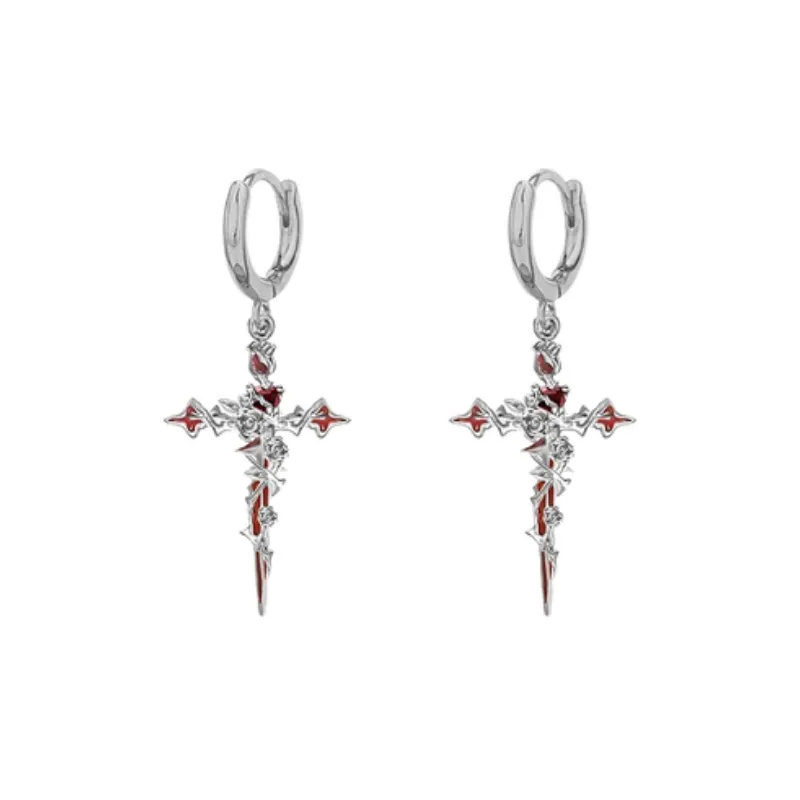 Fashionable Cross Earring-2