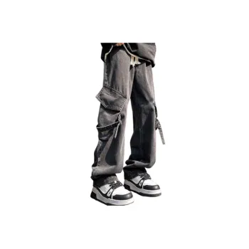 Fashionable Loose Straight Leg Jeans