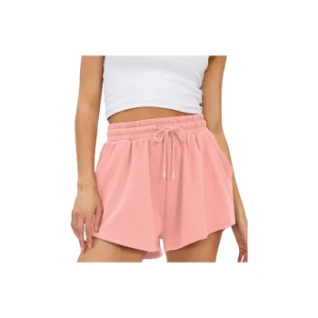 Casual Plain Polyester Sports Shorts Women