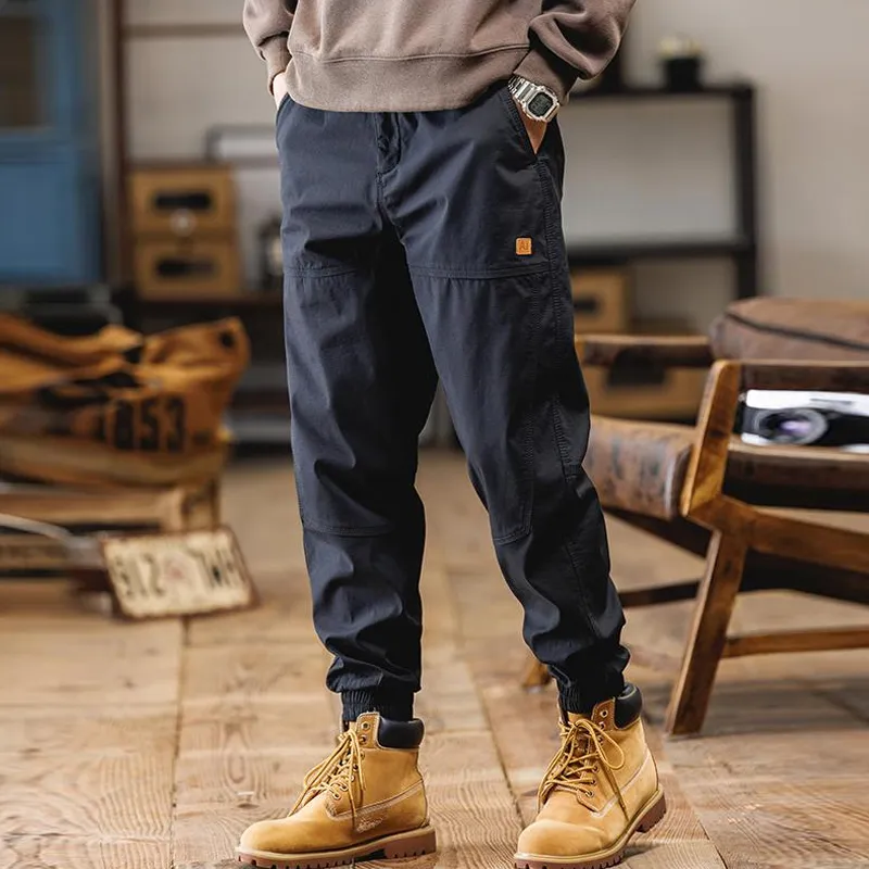 Fashion Retro Cotton Cargo Pants-1
