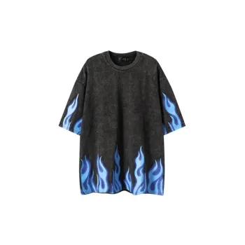 Retro Loose Flame T Shirt