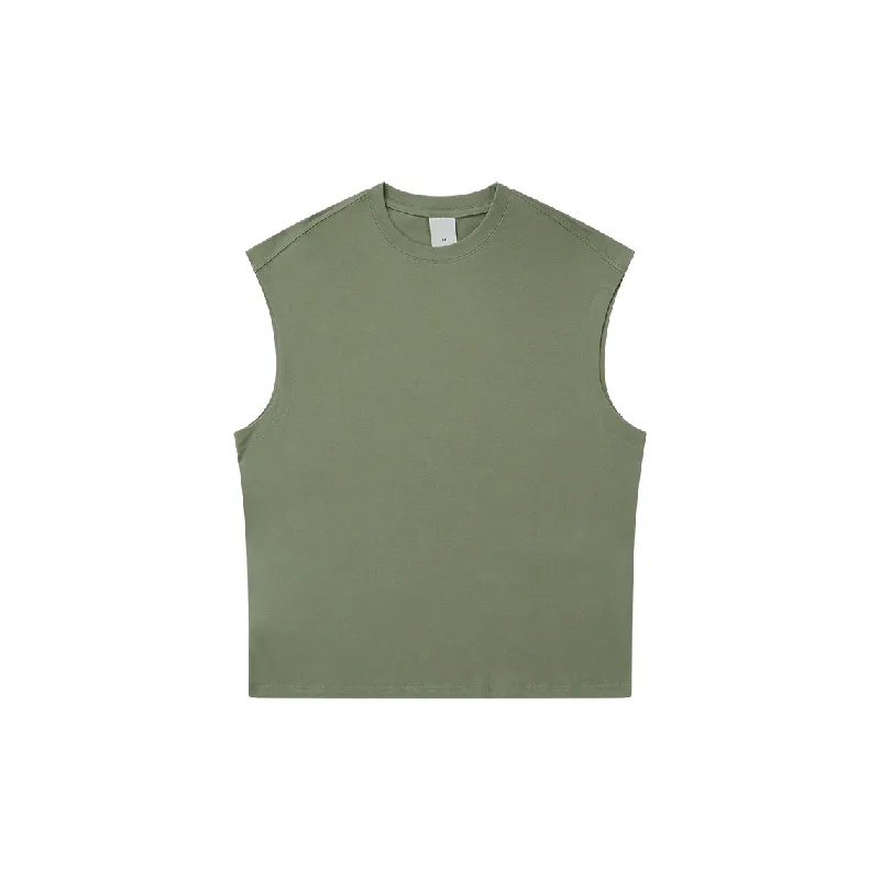 Sporty Plain Cotton Vest-8