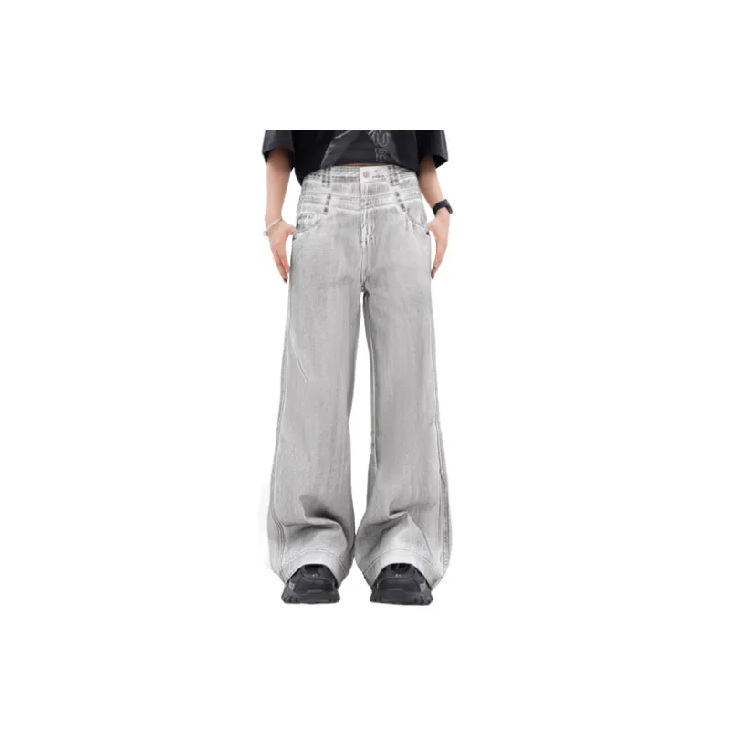 Loose All Match Casual Old Jeans-2