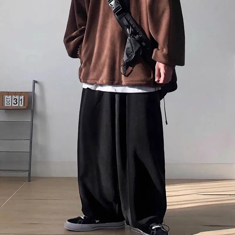 Retro Plain Casual Pants-5