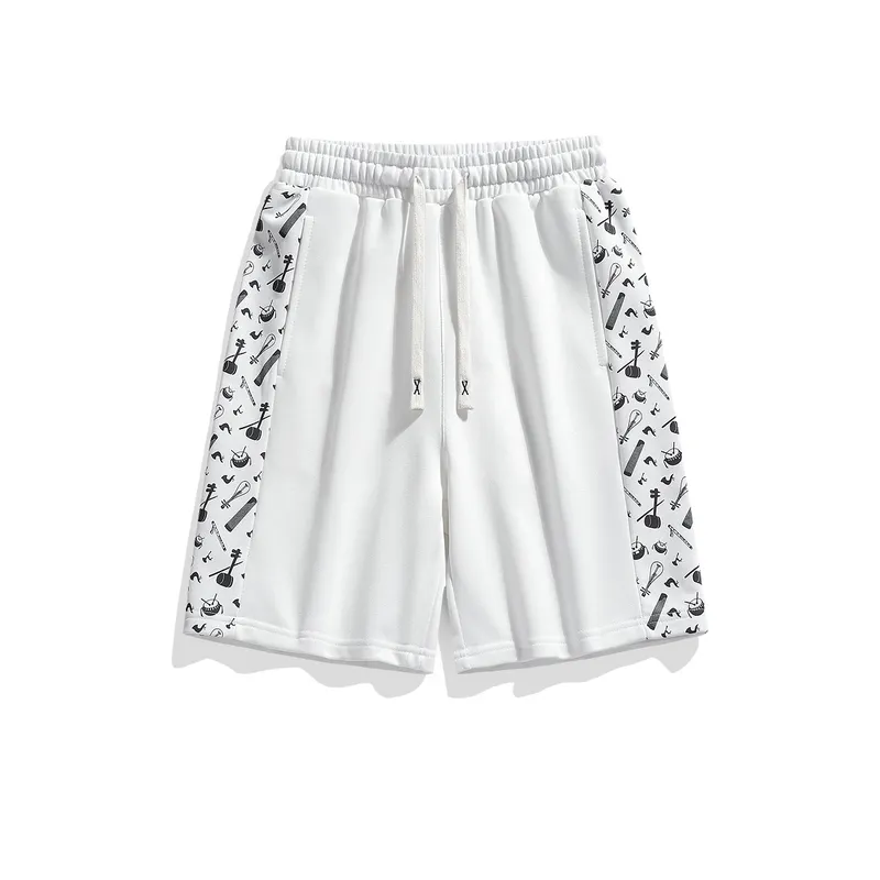 Loose Comfortable Versatile Quick Drying Printed Tide Shorts-4