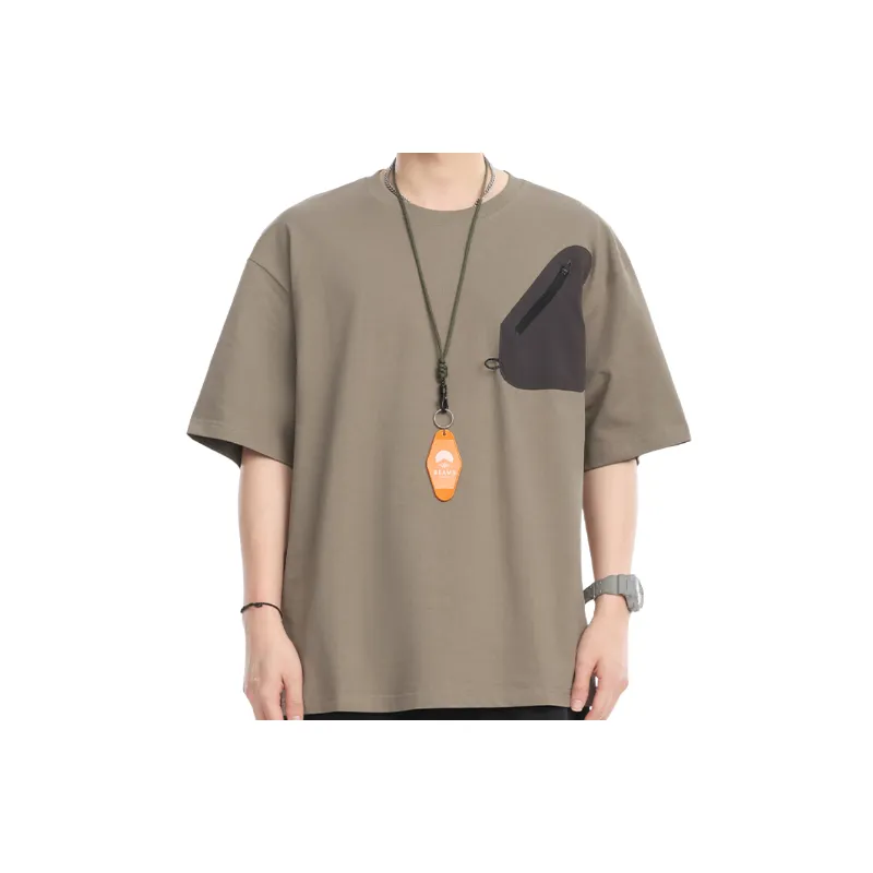 Simple Loose Cotton Blended Fabric T Shirt Unisex-9