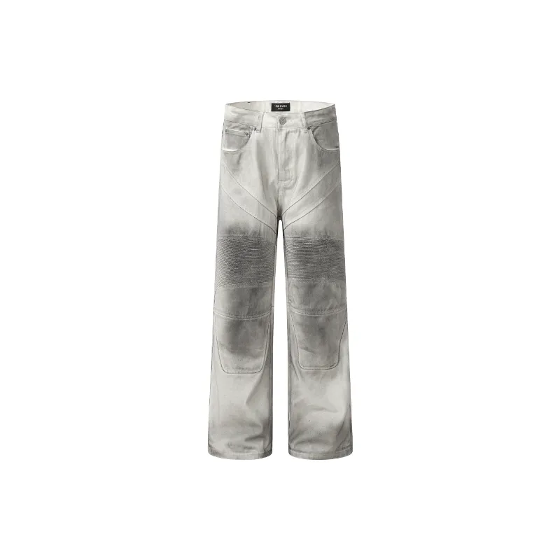 Casual Loose Straight Leg Jeans-0