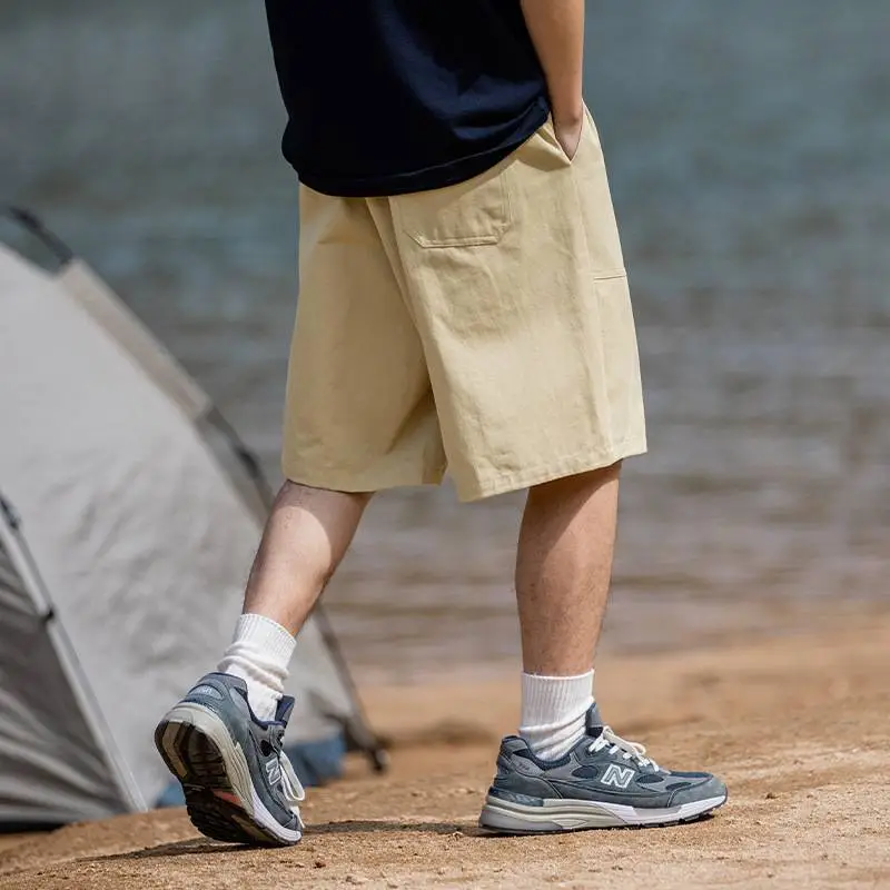 Retro Loose Cotton Baggy Casual Shorts-7