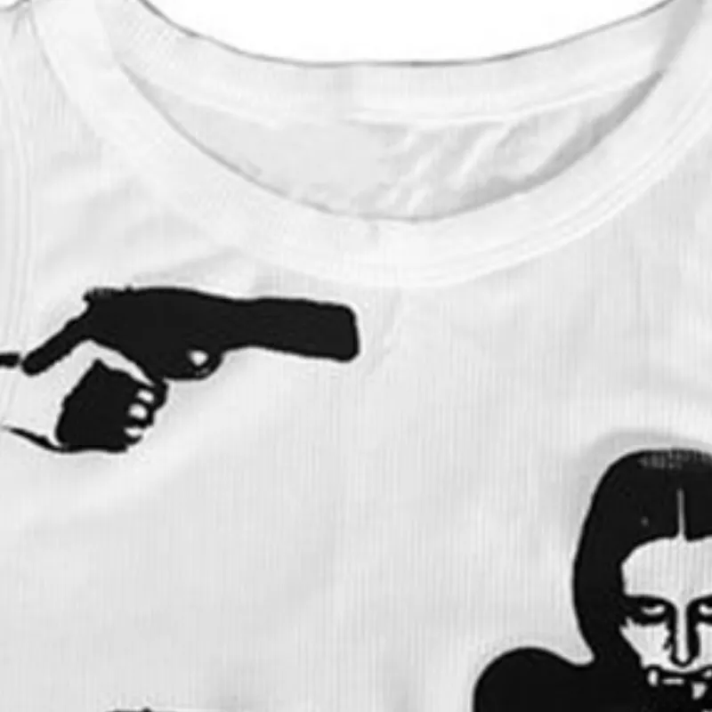 Retro Print Polyester Vest Women-1